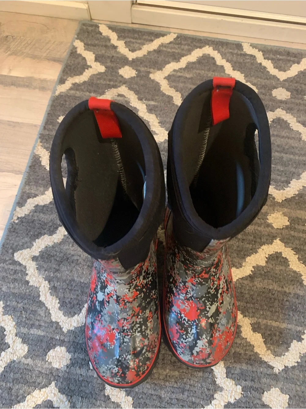 Bogs Kids Waterproof Winter Boots - Red & Black